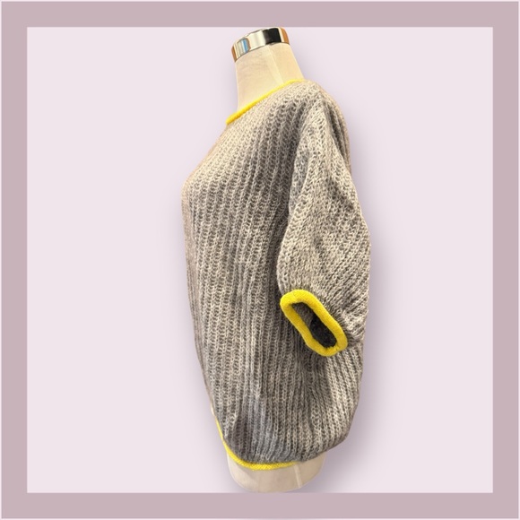 Easy Clothes Gray Mohair Rocky Sweater - Picture 3 of 4